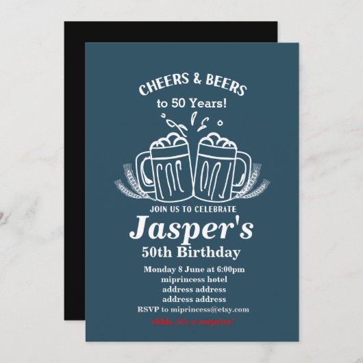 Biezen verjaardagsuitnodiging, schaadt elk jaar! kaart (Voorkant / Achterkant)