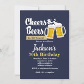 Biezen verjaardagsuitnodiging, schaadt elk jaar! kaart (Voorkant)