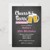 Biezen verjaardagsuitnodiging, schaadt elk jaar! kaart (Voorkant)