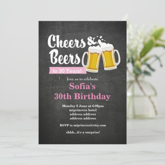 Biezen verjaardagsuitnodiging, schaadt elk jaar! kaart (Staand voorkant)