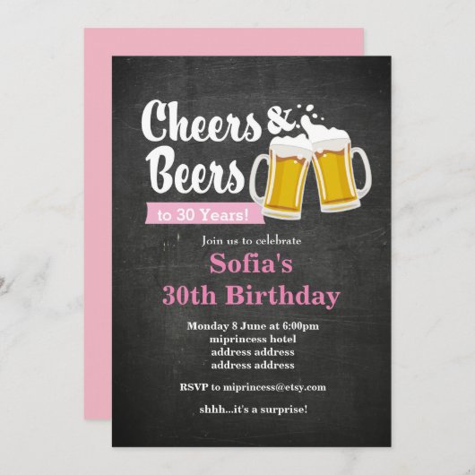 Biezen verjaardagsuitnodiging, schaadt elk jaar! kaart (Voorkant / Achterkant)