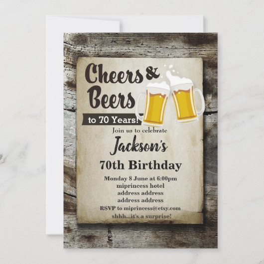 Biezen verjaardagsuitnodiging, schaadt elk jaar! kaart (Voorkant)