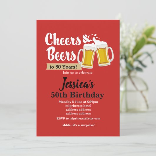 Biezen verjaardagsuitnodiging, schaadt elk jaar! kaart (Staand voorkant)