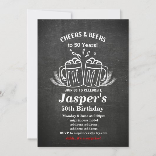 Biezen verjaardagsuitnodiging, schaadt elk jaar! kaart (Voorkant)