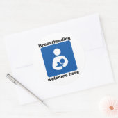 bificon-med, borstvoeding, welkom hier ronde sticker (Envelop)
