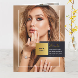 Bifold Bleu Gouden Brochure Kaart