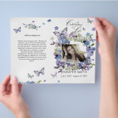 BiFold vergeet me geen begrafenisprogramma Flyer (Hand)