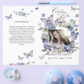 BiFold vergeet me geen begrafenisprogramma Flyer (Enkel)