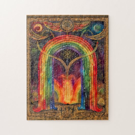 Bifröst de Noorse Regenboogbrug Legpuzzel (Verticaal)