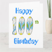Big 100th Birthday Kaart (Voorkant)
