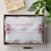 Big 10th Birthday Girl Foto Collage Pink Flower Tissuepapier (Geschenk)