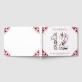 Big 12th Birthday Foto Collage Bloemenmeisje White Gastenboek (Volledig)