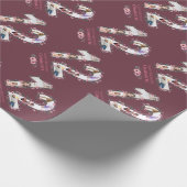 Big 12th Birthday Photo Girl Collage Pink Flower Cadeaupapier (Hoek)