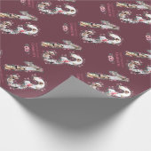 Big 13th Birthday Photo Girl Collage Pink Flower Cadeaupapier (Hoek)