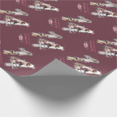 Big 14th Birthday Photo Girl Collage Pink Flower Cadeaupapier (Hoek)