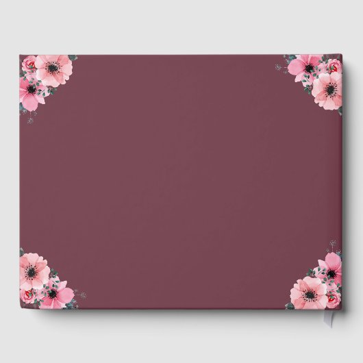 Big 15th Birthday Foto Collage Bloemenmeisje Pink Gastenboek (Achterkant)