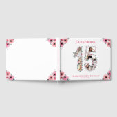 Big 15th Birthday Foto Collage Bloemenmeisje White Gastenboek (Volledig)