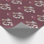 Big 15th Birthday Photo Girl Collage Pink Flower Cadeaupapier (Hoek)