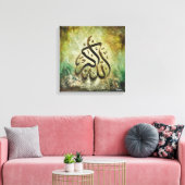 BIG 16x16 ALLAH-U-AKBAR - Canvas Islamitische Kuns Afdruk (Insitu (Woonkamer))