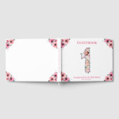 Big 1st Birthday Foto Collage Bloemenmeisje White Gastenboek (Volledig)