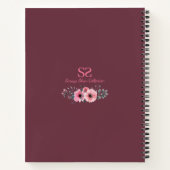 Big 20th Birthday Foto roze flower Guest Book Notitieboek (Achterkant)