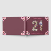 Big 21ste verjaardag Foto Collage Bloemenmeisje Wo Gastenboek (Volledig)