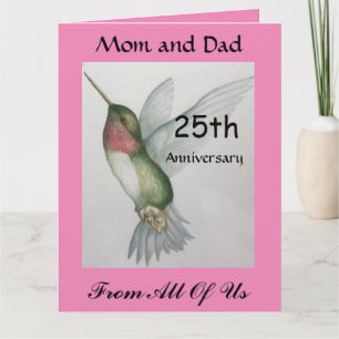 BIG 25th Jubileum Mam Pap Van Alle Kolibrie Kaart