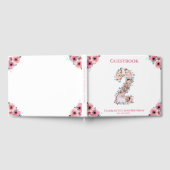 Big 2de verjaardag Foto Collage Bloemenmeisje Whit Gastenboek (Volledig)