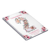 Big 2de verjaardag Girl Foto roze flower Guest Boo Notitieboek (Rechterzijde)