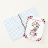 Big 2de verjaardag Girl Foto roze flower Guest Boo Notitieboek (Binnen)