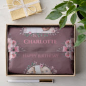 Big 2nd Birthday Girl Foto Collage Pink Flower Tissuepapier (Geschenk)