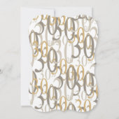 Big 30 Gold Birthday Party Kaart (Achterkant)