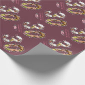 Big 30th Birthday Foto Collage Pink Flower Woman Cadeaupapier (Hoek)