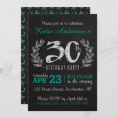 Big 30th Birthday Invitation Kaart (Voorkant / Achterkant)