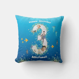 Big 3rd Birthday Foto collage onder het Zee Kussen