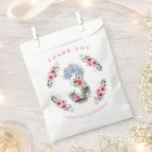 Big 3rd Birthday Girl Foto Collage Pink Flower Bedankzakje (Geknipt)