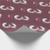 Big 3rd Birthday Girl Foto Collage Pink Flower Cadeaupapier (Hoek)