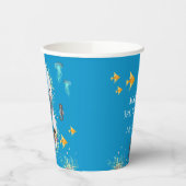 Big 3rd under Zee Birthday Photo Collage Papieren Bekers (Links)