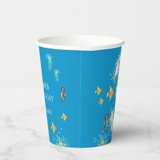 Big 3rd under Zee Birthday Photo Collage Papieren Bekers (Rechts)