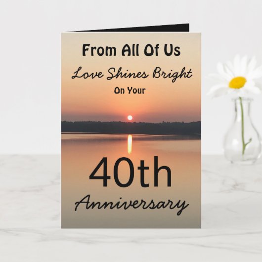 BIG 40e Jubileum van All Love Shines Bright Kaart (Kleine Plant)