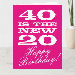 Big 40th Birthday kaart voor vrouwen 40 is de nieu