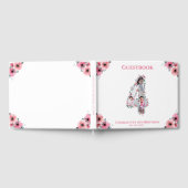 Big 4th Birthday Foto Collage Bloemenmeisje White Gastenboek (Volledig)