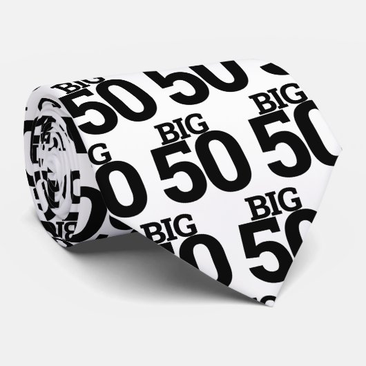 BIG 50 50 50e verjaardag Stropdas (Opgerold)
