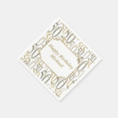 Big 50 gepersonaliseerd verjaardagsfeest servet (Hoek)