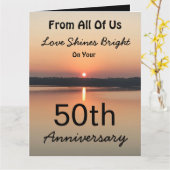 BIG 50e Jubileum van All Love Shines Bright Kaart (Gele Bloem)