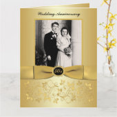 BIG 50ste verjaardag foto handtekeningkaart voor g Kaart (Gele Bloem)