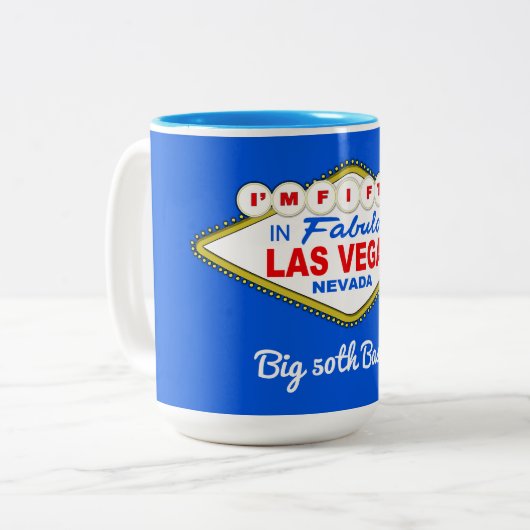 Big 50th Birthday Las Vegas Mok (Voorkant links)