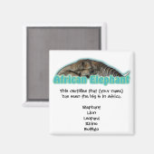 Big 5 Afrika wildlife safari magneten (Voorkant / Achterkant)