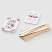 Big 5th Birthday Girl Foto Collage Pink Flower Handwaaier (Niet-gemonteerd)