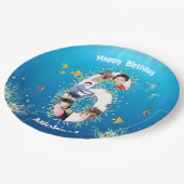 Big 6th Birthday Photo Collage under Zee Papieren Bordje (Gekanteld)